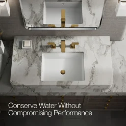 Widespread bathroom sink faucet, 1.2 gpm