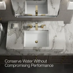 Widespread bathroom sink faucet, 1.2 gpm
