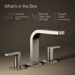 Widespread bathroom sink faucet, 1.2 gpm