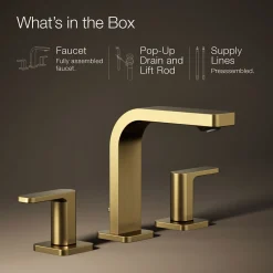 Widespread bathroom sink faucet, 1.2 gpm