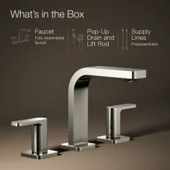 Widespread bathroom sink faucet, 1.2 gpm