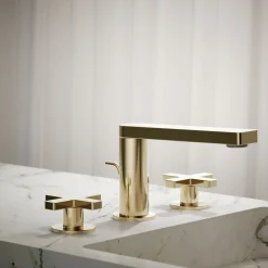 Widespread bathroom sink faucet with Cross handles, 1.2 gpm