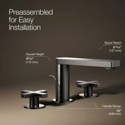 Widespread bathroom sink faucet with Cross handles, 1.2 gpm