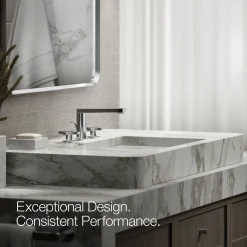 Widespread bathroom sink faucet with Cross handles, 1.2 gpm