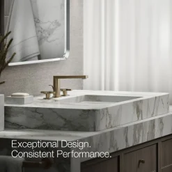 Widespread bathroom sink faucet with Cross handles, 1.2 gpm