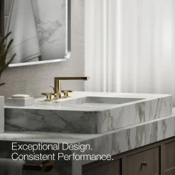 Widespread bathroom sink faucet with Cross handles, 1.2 gpm