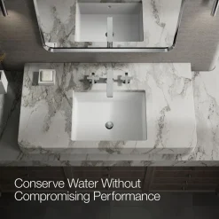 Widespread bathroom sink faucet with Cross handles, 1.2 gpm