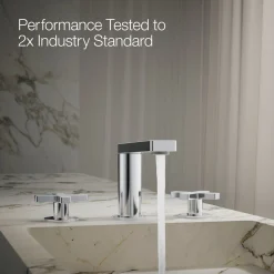 Widespread bathroom sink faucet with Cross handles, 1.2 gpm