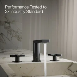 Widespread bathroom sink faucet with Cross handles, 1.2 gpm