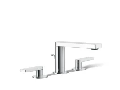 Widespread bathroom sink faucet with Lever handles, 1.2 gpm