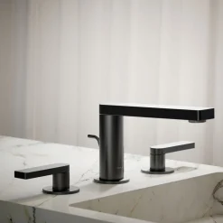 Widespread bathroom sink faucet with Lever handles, 1.2 gpm