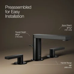 Widespread bathroom sink faucet with Lever handles, 1.2 gpm