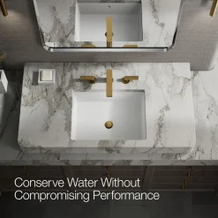 Widespread bathroom sink faucet with Lever handles, 1.2 gpm