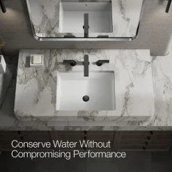 Widespread bathroom sink faucet with Lever handles, 1.2 gpm
