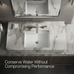 Widespread bathroom sink faucet with Lever handles, 1.2 gpm