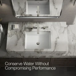 Widespread bathroom sink faucet with Lever handles, 1.2 gpm