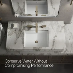 Widespread bathroom sink faucet with Lever handles, 1.2 gpm
