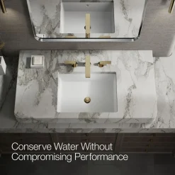 Widespread bathroom sink faucet with Lever handles, 1.2 gpm
