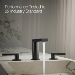 Widespread bathroom sink faucet with Lever handles, 1.2 gpm