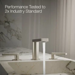 Widespread bathroom sink faucet with Lever handles, 1.2 gpm