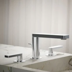 Widespread bathroom sink faucet with Lever handles, 1.2 gpm
