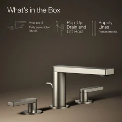 Widespread bathroom sink faucet with Lever handles, 1.2 gpm
