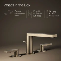 Widespread bathroom sink faucet with Lever handles, 1.2 gpm
