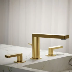 Widespread bathroom sink faucet with Lever handles, 1.2 gpm