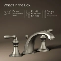 Widespread bathroom sink faucet, 1.2 gpm
