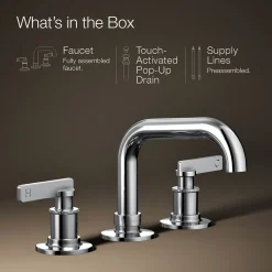 Widespread bathroom sink faucet, 1.2 gpm