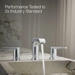 Widespread bathroom sink faucet, 1.2 gpm