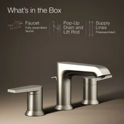 Widespread bathroom sink faucet, 1.2 gpm