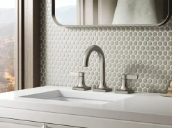 Widespread bathroom sink faucet, 1.2 gpm