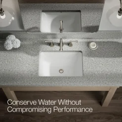 Widespread bathroom sink faucet, 1.2 gpm