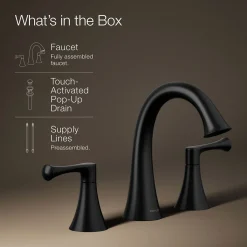 Widespread bathroom sink faucet, 1.2 gpm