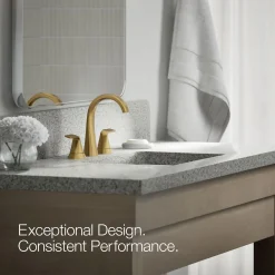 Widespread bathroom sink faucet, 1.2 gpm