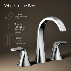 Widespread bathroom sink faucet, 1.2 gpm