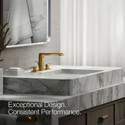 Widespread bathroom sink faucet, 1.2 gpm