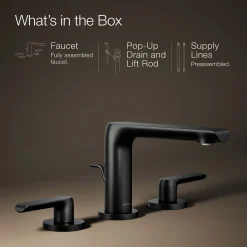 Widespread bathroom sink faucet, 1.2 gpm