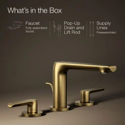Widespread bathroom sink faucet, 1.2 gpm