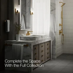 Widespread bathroom sink faucet, 0.5 gpm