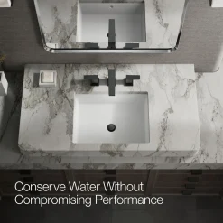 Widespread bathroom sink faucet, 0.5 gpm