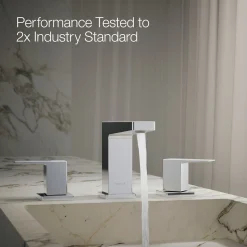 Widespread bathroom sink faucet, 0.5 gpm