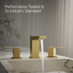 Widespread bathroom sink faucet, 0.5 gpm