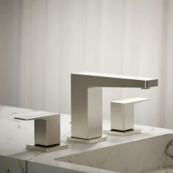 Widespread bathroom sink faucet, 0.5 gpm