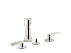 Widespread bidet faucet with lever handles