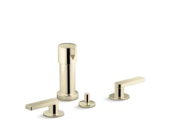 Widespread bidet faucet with lever handles