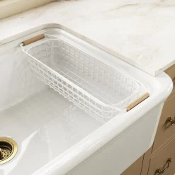 Wire sink basket for Audrine farmhouse kitchen sink