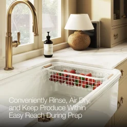 Wire sink basket for Audrine farmhouse kitchen sink