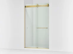 44"-48" W x 80-1/4" H bypass shower door with 3/8"-thick Crystal Clear glass